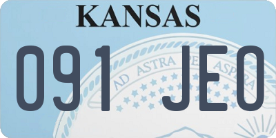 KS license plate 091JEO