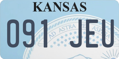 KS license plate 091JEU