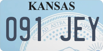 KS license plate 091JEY