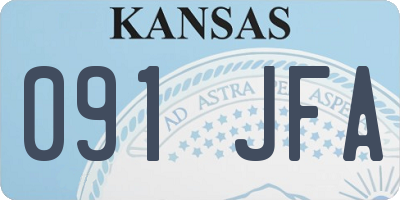 KS license plate 091JFA