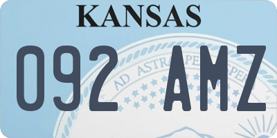 KS license plate 092AMZ