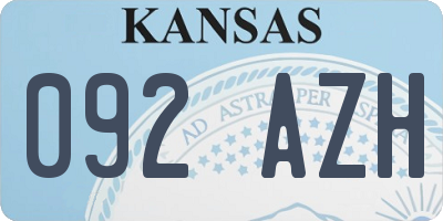 KS license plate 092AZH