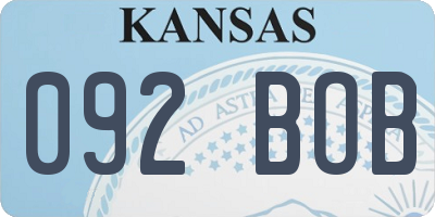KS license plate 092BOB