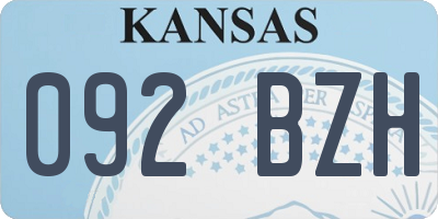 KS license plate 092BZH