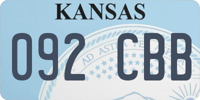 KS license plate 092CBB