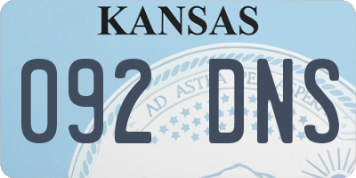 KS license plate 092DNS