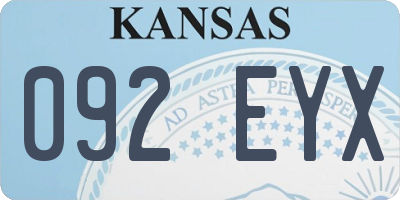 KS license plate 092EYX