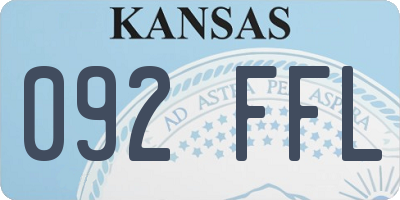 KS license plate 092FFL