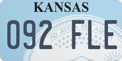 KS license plate 092FLE