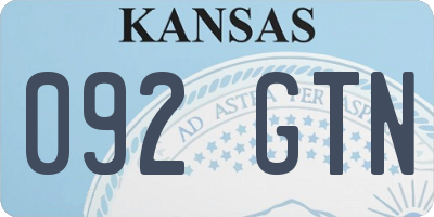 KS license plate 092GTN
