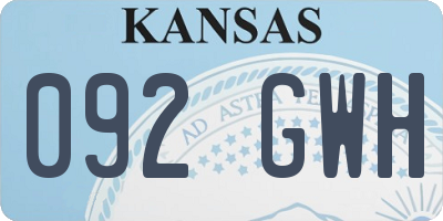 KS license plate 092GWH