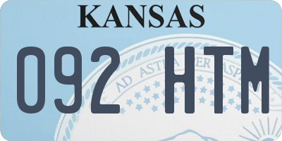 KS license plate 092HTM
