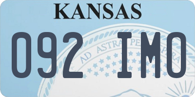 KS license plate 092IMO