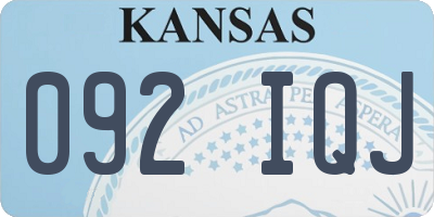 KS license plate 092IQJ