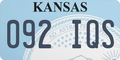 KS license plate 092IQS