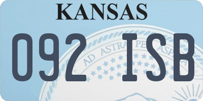 KS license plate 092ISB