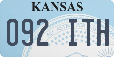 KS license plate 092ITH