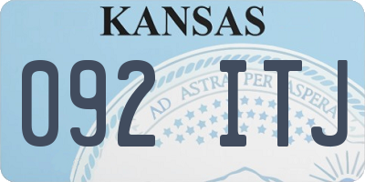 KS license plate 092ITJ