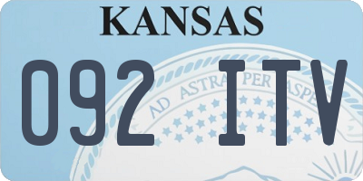 KS license plate 092ITV