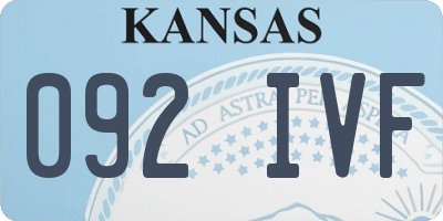 KS license plate 092IVF