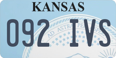KS license plate 092IVS