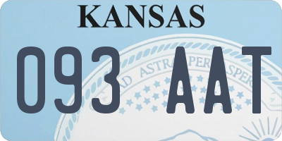 KS license plate 093AAT