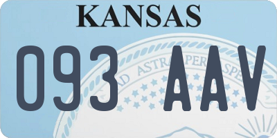 KS license plate 093AAV