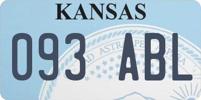 KS license plate 093ABL