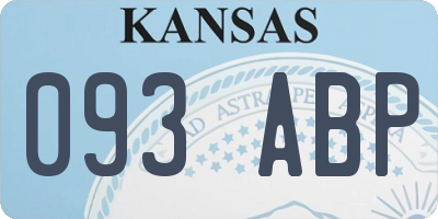 KS license plate 093ABP