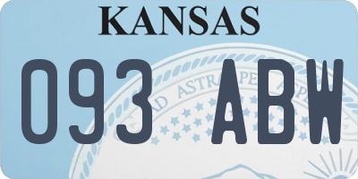 KS license plate 093ABW
