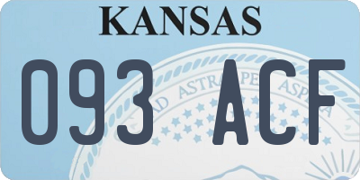 KS license plate 093ACF