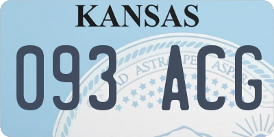 KS license plate 093ACG