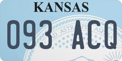 KS license plate 093ACQ