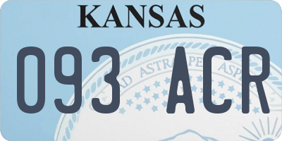 KS license plate 093ACR