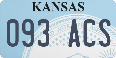 KS license plate 093ACS
