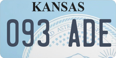 KS license plate 093ADE
