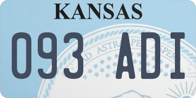 KS license plate 093ADI
