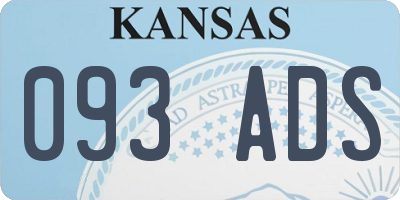 KS license plate 093ADS