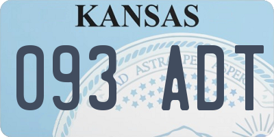 KS license plate 093ADT