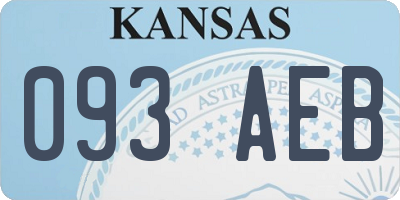 KS license plate 093AEB