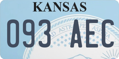 KS license plate 093AEC