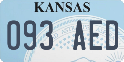 KS license plate 093AED