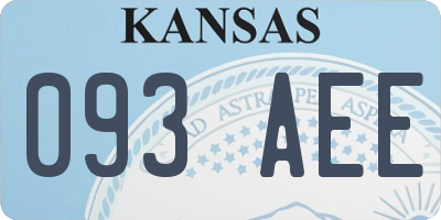 KS license plate 093AEE