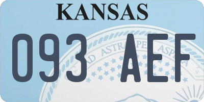 KS license plate 093AEF