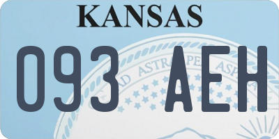 KS license plate 093AEH