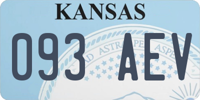 KS license plate 093AEV