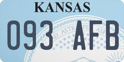 KS license plate 093AFB