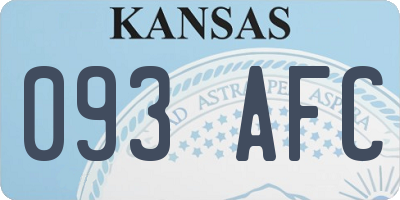 KS license plate 093AFC