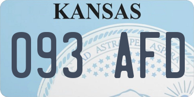 KS license plate 093AFD
