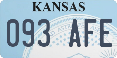 KS license plate 093AFE